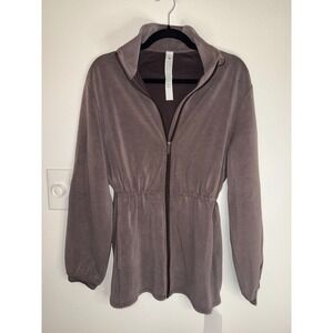 Lululemon Softstreme Cinch-Waist Full Zip Jacket Espresso Size M NWT $148 MSRP